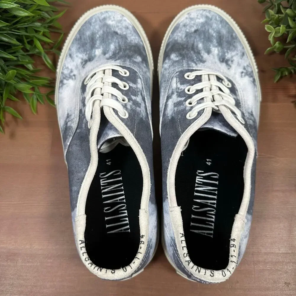 All Saints Lex Trainer Tie Dye Canvas Low Top Sneaker Men's Size‎ 8